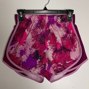 Nike Dri-Fit Pink Print Running Shorts Women Size XS